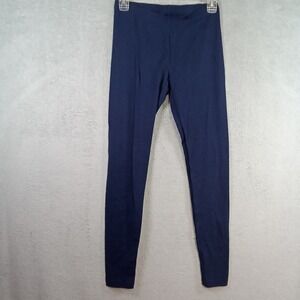 Flirtitude Active Womens Navy Blue Flirty Leggings Cotton Stretch Size Medium